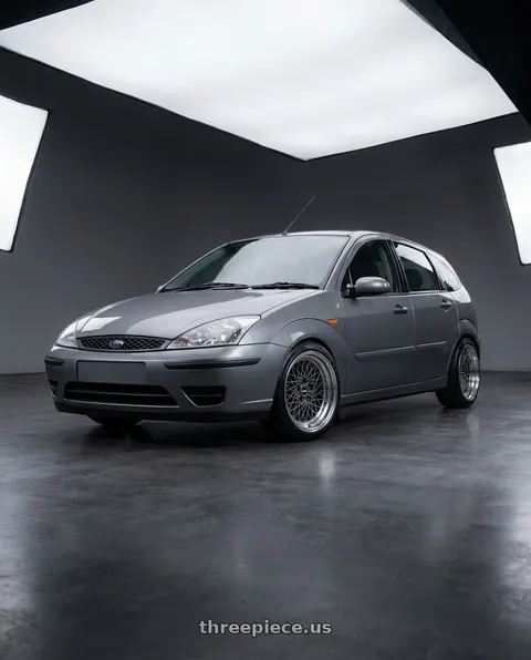 2004 Ford Focus with Ns Wheels NS-MDV2 4x114.3 15x9.5 +25 Dark Gray with Machined Lip wheels