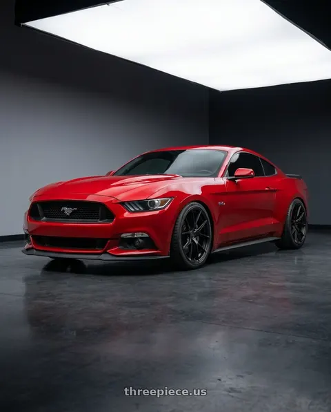 2015 Ford Mustang GT with Aodhan AFF7 5x114.3 20x10.5+35 Matte Black wheels