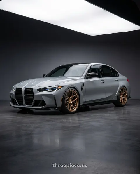 2023 BMW M3 Competition xDrive with Rohana RFX11 5x112 20x9+25 Brushed Bronze wheels