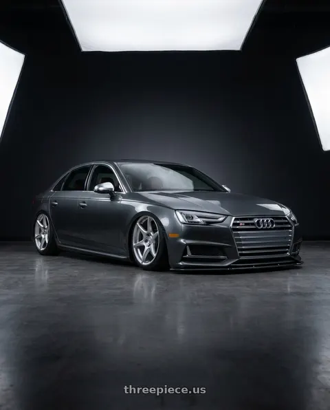 2023 Audi S4 with Kansei K11S Tandem 5X112 19x10.5 22 Hyper Silver wheels