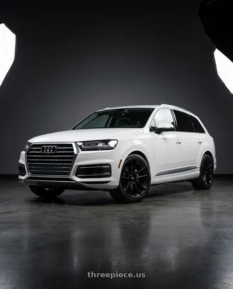 2019 Audi Q7 with Rotiform 1PC R194 BTL 5X112 22X10 +20 MATTE BLACK WITH BLACK CAP AND INSIDE SPOKE DETAILS wheels
