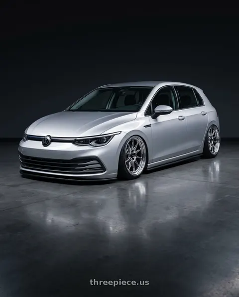 2024 Volkswagen Golf R with Konig Countergram 5x112 19x11+40 Hyper Chrome / Machined Lip wheels