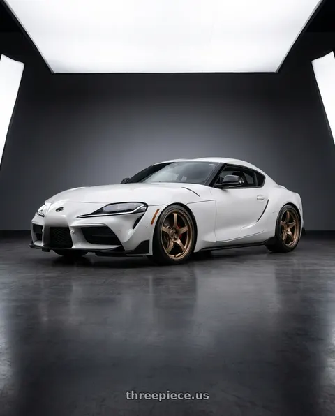 2025 Toyota GR Supra with Gram Lights 57CR 5x114.3 17x9+22 Bronze II wheels