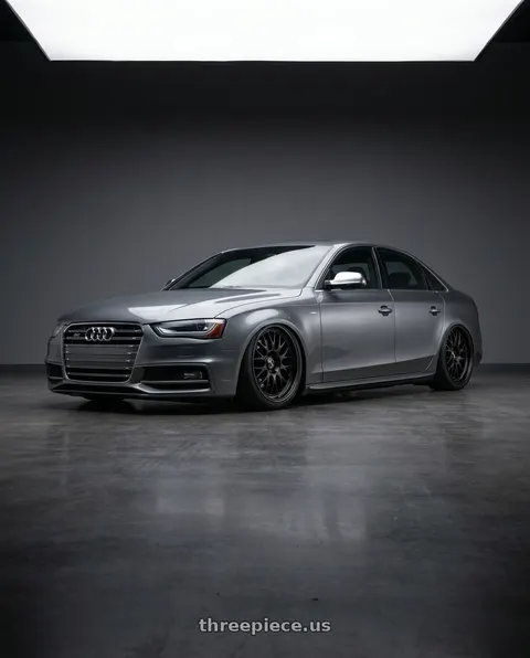 2015 Audi S4 with fifteen52 HOLESHOT 5x112 19x8.5 +45 ASPHALT BLACK (SATIN BLACK) wheels