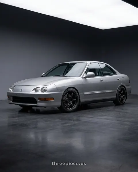 1998 Acura Integra with Advan Racing RG-D2 4x100 16x7.0 +42 SEMI GLOSS BLACK wheels