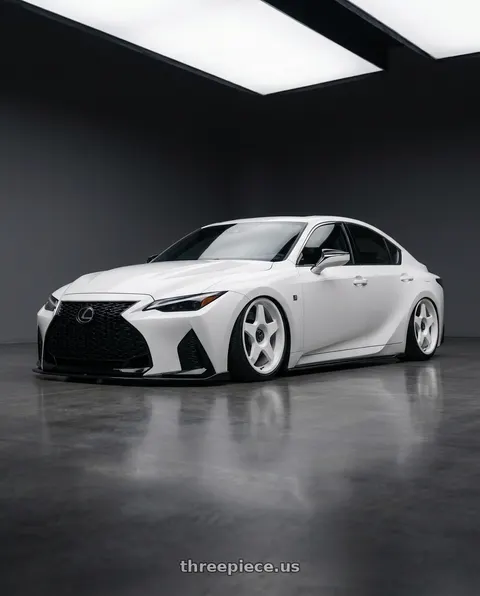 2024 Lexus IS350 with fifteen52 CHICANE 5x114.3 / 5x120 19x8.5 +35 RALLY WHITE (GLOSS WHITE) wheels