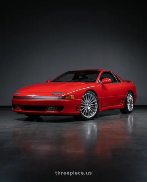 1993 Mitsubishi 3000GT VR-4 with TSW TURBINA 5X114.3 18X8.5 +40 TITANIUM SILVER W/ MIRROR CUT FACE wheels