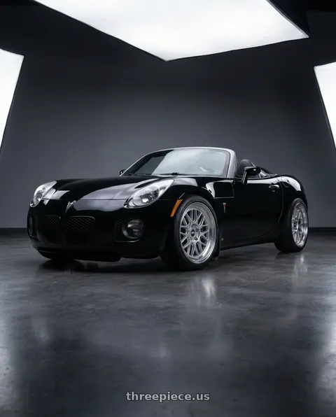 2007 Pontiac Solstice with ESR Wheels CR SERIES CR01 5x110 18x9.5 +15 Hyper Silver wheels