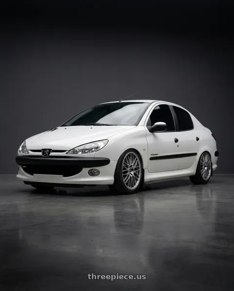 2011 Peugeot 206 SD with Enkei EKM3 5x100 17x7+45 72.8 Hyper Silver wheels