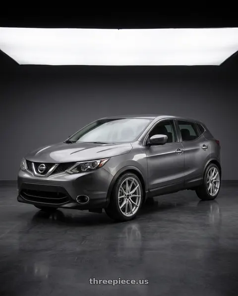2017 Nissan Qashqai with Advanti Racing 80S Hybris 5X115 18x8 +35 Silver with Machined Face wheels