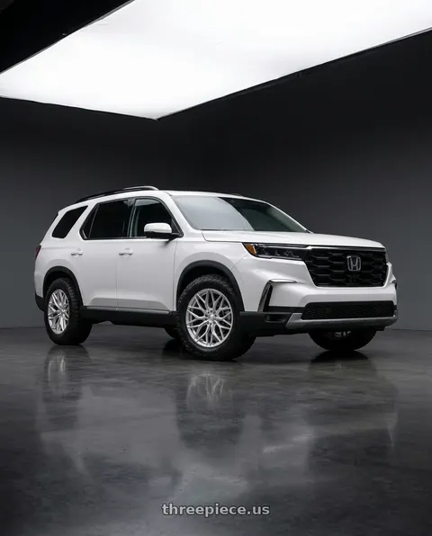 2023 Honda Pilot Touring with AL13 FR80 5x120 20x9 +40 Diamond Silver wheels