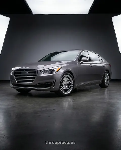 2018 Genesis G90 with DOLCE LUXURY TRENTO 5x108 20x9 +35 Chrome wheels