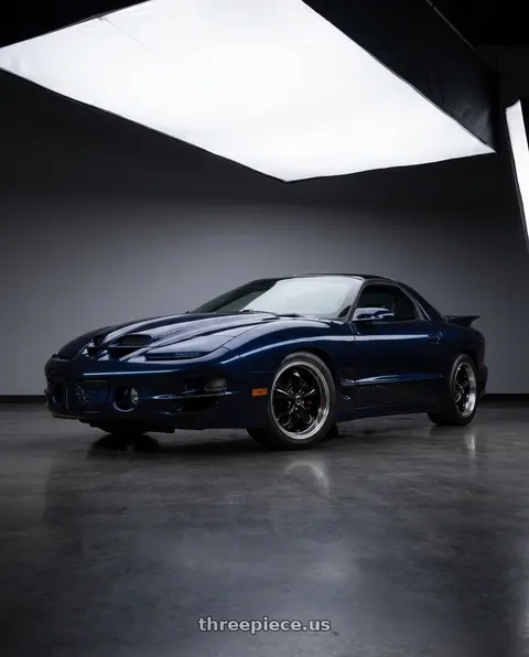 1999 Pontiac Firebird Trans Am with American Racing AR105 TORQ THRUST M 5X120.65 17X10.5 +44 GLOSS BLACK W/ MACHINED LIP wheels