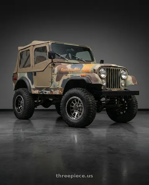 1979 Jeep CJ7 with ATX Series AX201 5X139.7 15X10 -44 MATTE BRONZE W/ BLACK LIP wheels