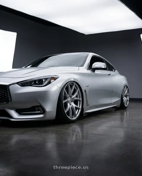 2020 INFINITI Q60 with Ssr Gtv03 5x114.3 19x8.5+38  GLARE SILVER wheels