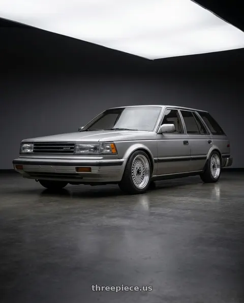 1986 Nissan Maxima GL with Enkei Enkei92 Classic Line 4x114.3 15x7+38 Silver wheels