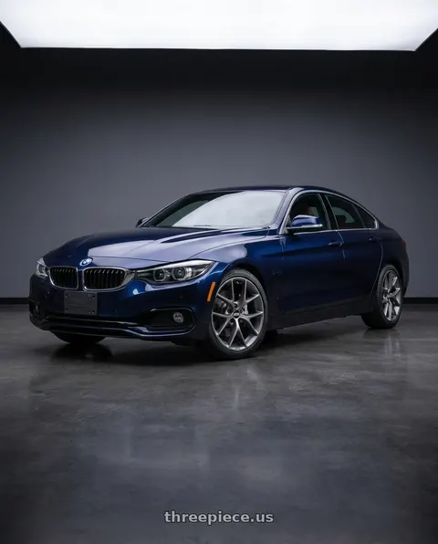 2020 BMW 430i with BBS SR 5x120 19x8.5+32 Satin Himalaya Grey wheels