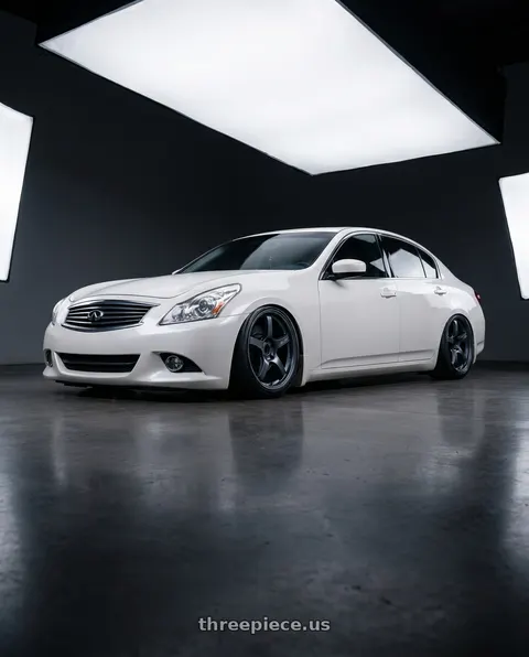 2012 INFINITI G37 with Gram Lights 57CR 5x114.3 19x8.5+35 Gunblue II wheels