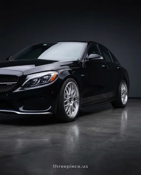 2018 Mercedes-Benz C43 AMG with BBS RS-GT 5x112 19x8.5+30 Diamond Silver wheels