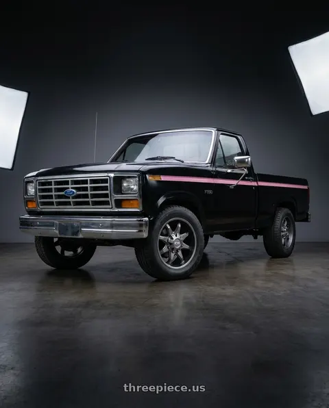 1985 Ford F-250 with Ion Type 181 8x165.1 17x9+18 Graphite wheels