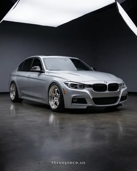 2017 BMW 340i with Work Meister S1 3P 5x120 18x8.5+35 L Disk Bright Buff Finish wheels