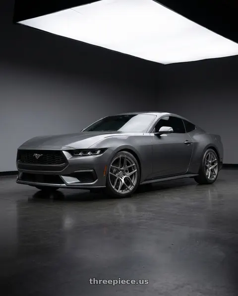 2026 Ford Mustang with MRR FS1 5x114.3 19x10  +35 Matte Gun Metal wheels
