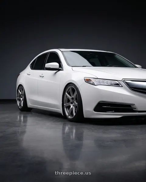 2015 Acura TLX with Work Emotion T7r 5x114.3 18x7.5 +43 Gt Silver wheels