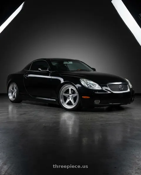 2005 Lexus SC430 with Aodhan DS05 5x114.3 18x8.5+35 Silver w/Machined Face wheels