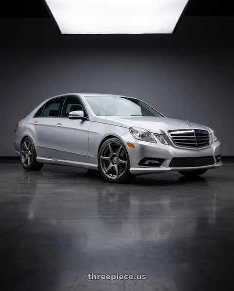 2010 Mercedes-Benz E550 with Kansei K11G Tandem 5X100 18x9 12 Gunmetal wheels