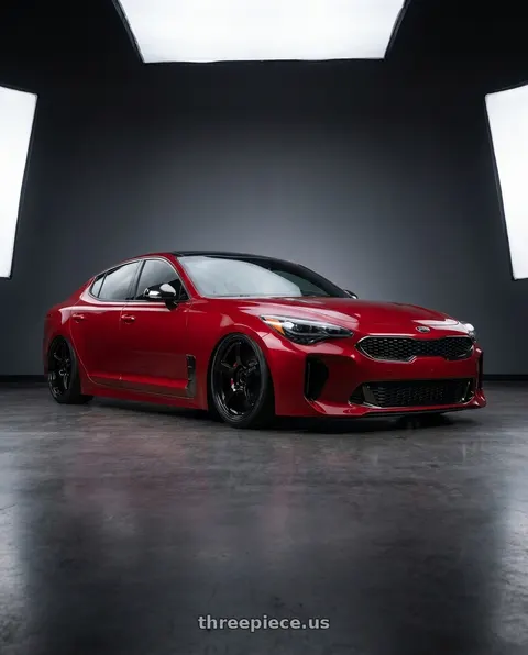 2022 Kia Stinger with Gram Lights 57CR 5x114.3 19x8.5+35 Glossy Black wheels
