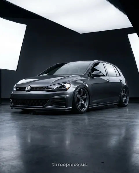 2019 Volkswagen GTI with Gram Lights 57CR 5x112 19x10.5+22 Gunblue II wheels