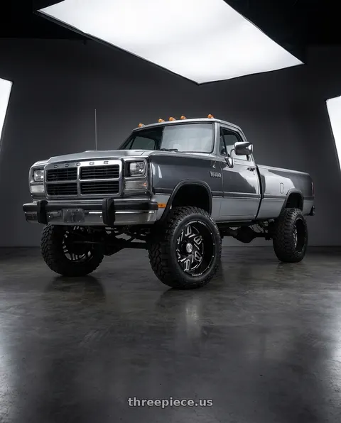 1992 Dodge W250 with American Truxx Forged Orion ATF1908 8x165.1 22x12-44 Matte Black/Milled wheels