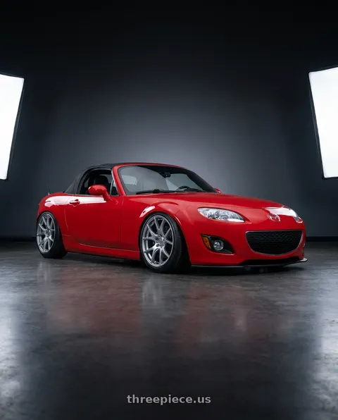 2012 Mazda MX-5 Miata with Ssr Gtv03 5x114.3 17x7+42  GLARE SILVER wheels