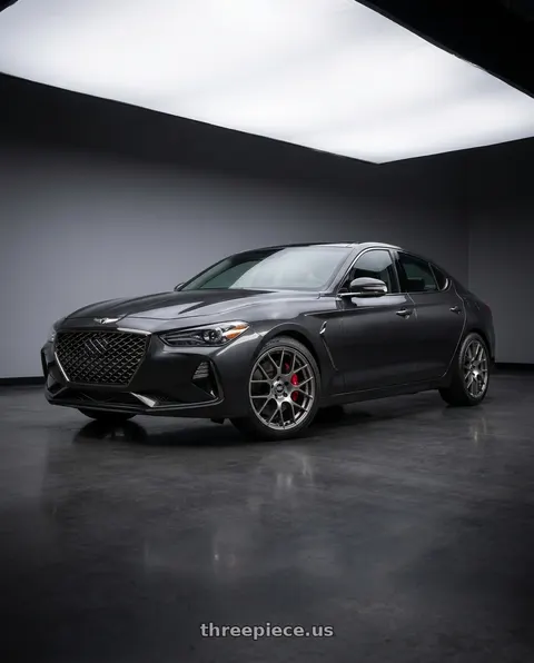 2019 Genesis G70 with Enkei Raijin 5x114.3 18x8+45 Titanium Gray wheels