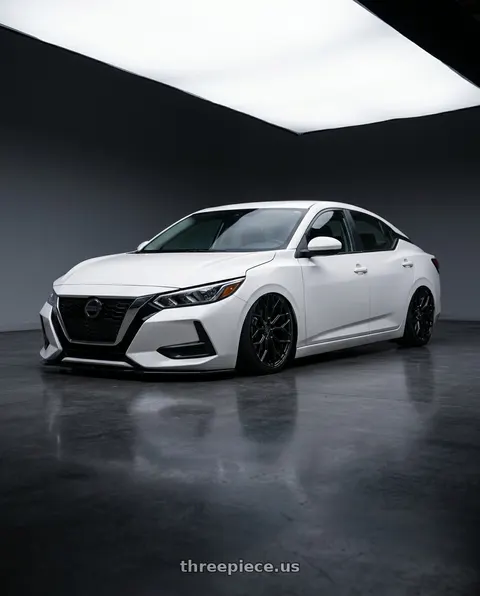 2023 Nissan Sentra with DOLCE PERFORMANCE PISTA 5x112 19x9.5 +40 Gloss Black wheels