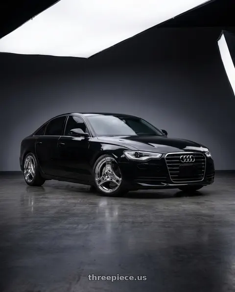 2013 Audi A6 with HERITAGE WHEEL BUSHIDO MONOC 5x100 18x9.5 +12 CHROME wheels