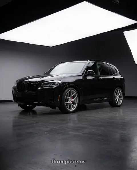 2024 BMW X3 with Asanti Black ABL-37 MONARCH 5X112 20X9 +38 TITANIUM BRUSHED wheels