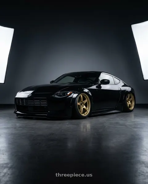 2025 Nissan Z with Gram Lights 57CR 5x114.3 19x9.5 +45 Almite Gold wheels
