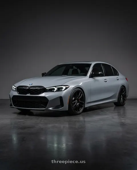2024 BMW M340i with Work Emotion Cr Kiwami 5x112 19x8.5 +25 Matte Black wheels