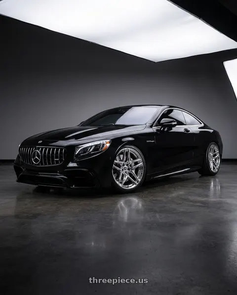 2020 mercedes s63 coupe with HERITAGE WHEEL EBISU MONOC 5x108 20x9 +25 CHROME wheels