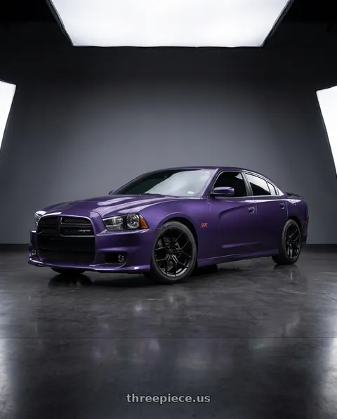 2014 Dodge Charger SRT8 with Asanti Black ABL-37 MONARCH 5X115 22X10.5 +20 SATIN BLACK wheels