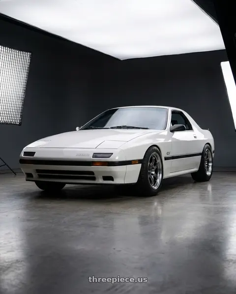 1988 Mazda RX-7 Turbo with Advan Racing RG-D2 5x114.3 17x8.0 +44 MACHINING & RACING HYPER BLACK wheels