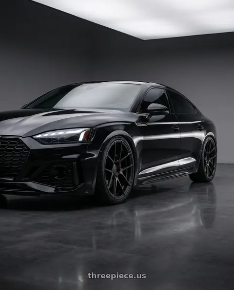 2022 Audi RS5 with Avant Garde Wheels M510 5X112 20x8.5 +32 Matte Black wheels