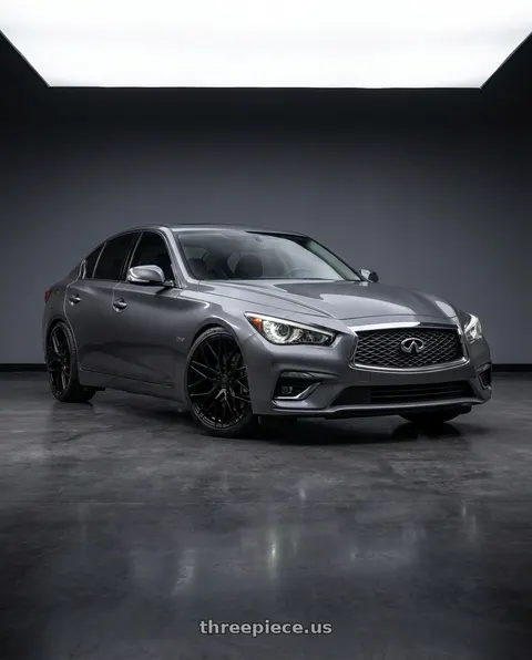 2021 INFINITI Q50 with Avant Garde Wheels M520R 5X114.3 20x9 +32 Gloss Black wheels