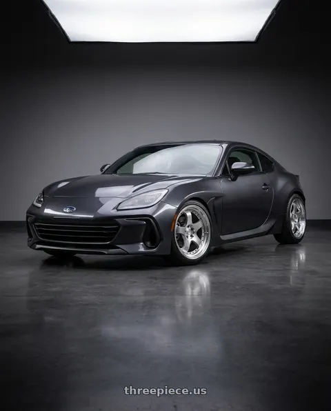 2023 Subaru BRZ Premium with Aodhan AH03 5x100 18x9.5+35 Silver w/Machined Face wheels