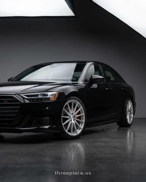 2026 Audi S8 with Avant Garde KRAFT 5x112 22x9 +30 Silver Machined wheels