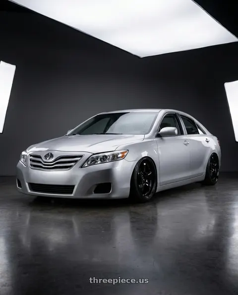 2011 Toyota Camry with WedsSport RN-05M 5x112 19x9.0+30 Gloss Black wheels