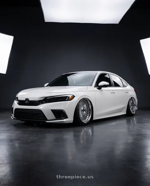2024 Honda Civic Touring with Work Emitz Chrome 5x114.3 19x8.0 +45 wheels