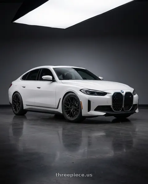 2023 BMW i4 with TSW SEBRING 5X112 20X8.5 +32 MATTE BLACK wheels