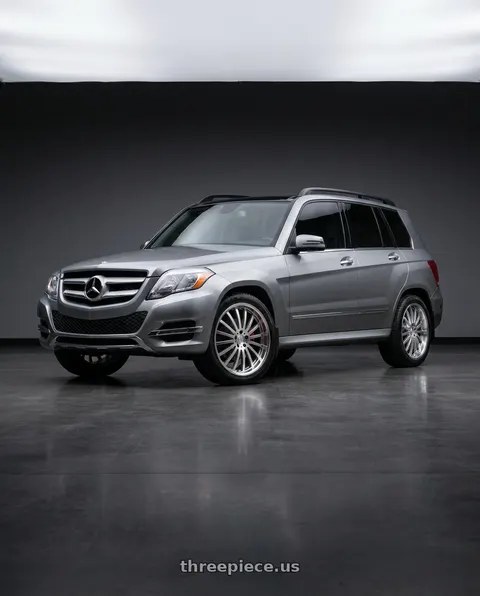 2015 Mercedes-Benz GLK350 4Matic with Mandrus MILLENIUM 5X112 20X8.5 +35 HYPER SILVER W/ MIRROR CUT LIP wheels